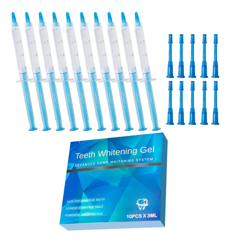 [Australia] - Professional Teeth Whitening Gel 10 PCS 3ML Sensitive Tooth Whitener Gel Syringes Refills 35% CP Bleaching Gel for Teeth Whitening Light 