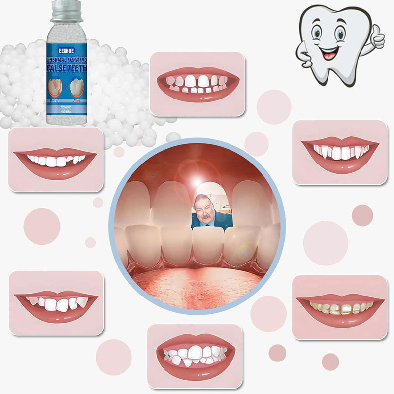 Fake Teeth Repair Kit, Provisional Fake Teeth Replacement Kit for Provisional Restoration 【100% New 30Ml -1 Bottle】 100% New 30Ml -1 Bottle