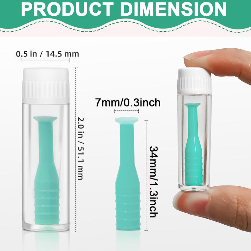 [Australia] - AIYVELU 8pcs Contact Lens Suction Cup, Silicone Contact Lens Remover, Contact Lens Insert Removal Tool, Insertion Aid Contact Lens Suction Cup with Hard Lens Bottle, Green 