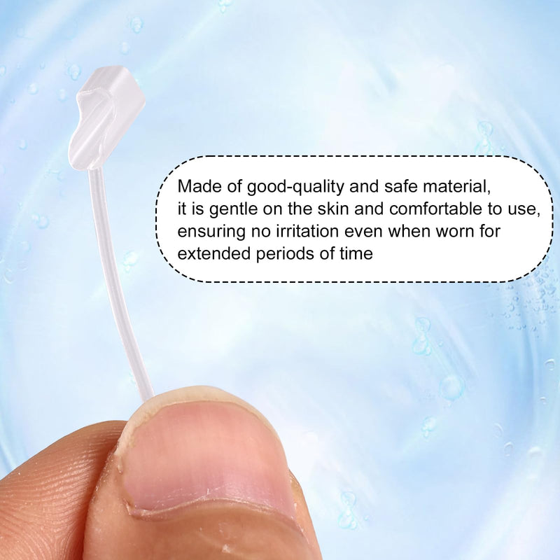 10pcs Sports Lock for Oticon 85dB Hearing Aids, Secure Retention Tail Fixing Lock Replacement for Oticon Hearing Aid Accessories and Supplies (Transparent)