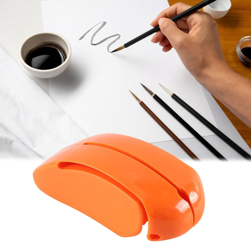 Writing and Drawing Aid Device Pen Gripper Handwriting Aid for Right and Left Hand Parkinson's Patients Essential Tremor Fluted Stylus Grip Orange