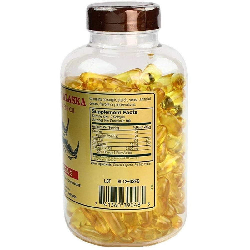 [Australia] - Omega 3 Alaska Deep Sea Fish Oil 1000mg 200 Softgels 