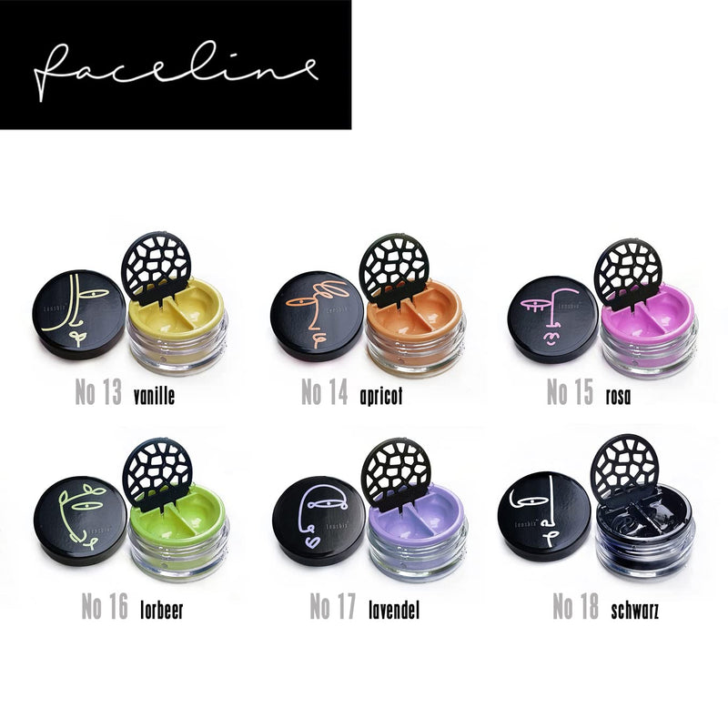[Australia] - Lensbix contact lens case Faceline. The innovative gift for lens wearers with a lineart motif in candy colors. (Vanilla No.13) Vanilla No.13 