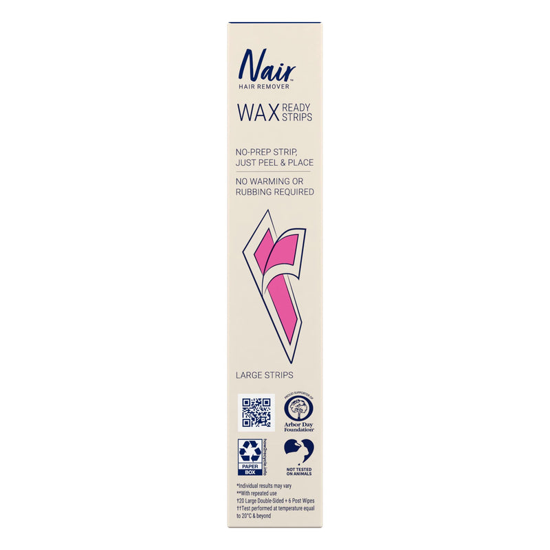 [Australia] - Nair Hair Remover Wax Ready Strips, Legs and Body Hair Removal Wax Strips, 40 Count, 3 Pack 40 Count (Pack of 3) 