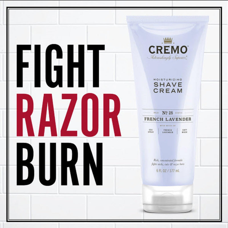[Australia] - Cremo French Lavender Moisturizing Shave Cream, Astonishingly Superior Ultra-Slick Shaving Cream for Women Fights Nicks, Cuts and Razor Burn, 6 Fl Oz 6 Ounce (Pack of 1) 