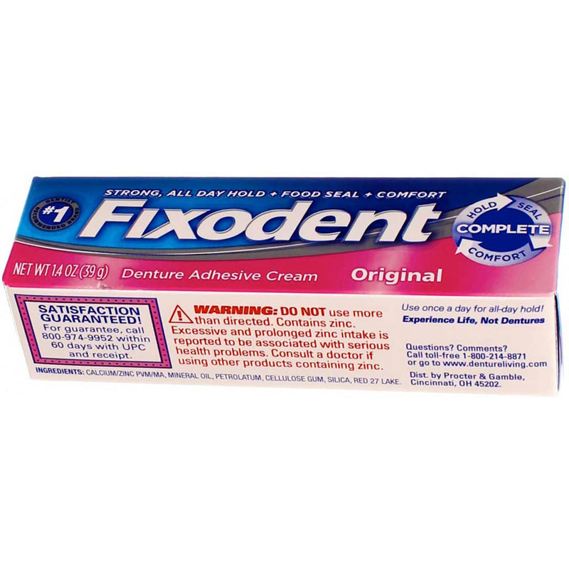 [Australia] - Fixodent Denture Adhesive Cream Original 1.4 Ounce (41ml) (6 Pack) 