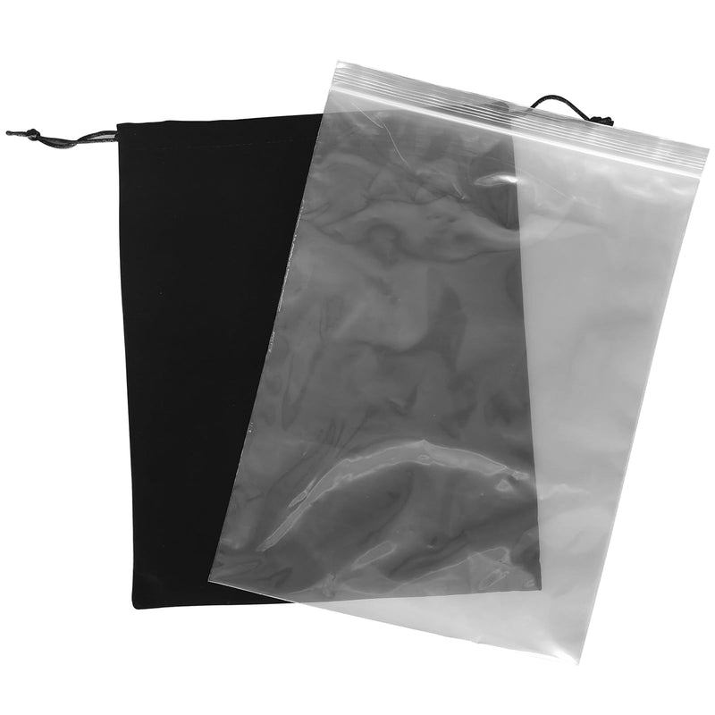 [Australia] - Black Velvet Cremains Urn Bag for Human Ashes - For Use Inside the Urn - Size 10" X 12" (230 Cubic Inches Capacity) - Includes a Resealable PE Material Ashes Storage Bag Black Large 