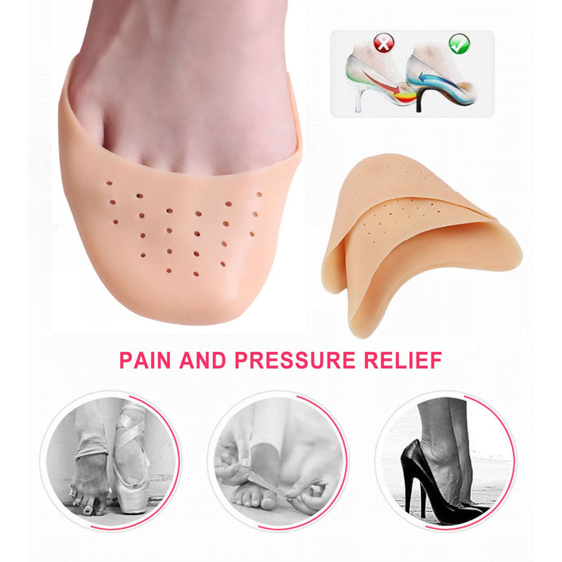 [Australia] - MIVAIUN 4 pairs of toe protection silicone soft gel toe caps toe protectors, gel protectors toe caps, toe protection ballet, pointe shoes silicone gel pads, for ballet pointe shoes ballet shoes 