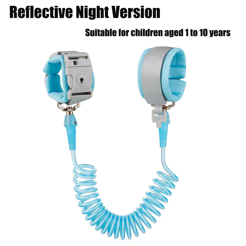 [Australia] - PandaEar Anti Lost Wrist Link, Toddler Harness Walking Leash Safety Child Wristband Leashes for Babies Kids (Blue) Blue 