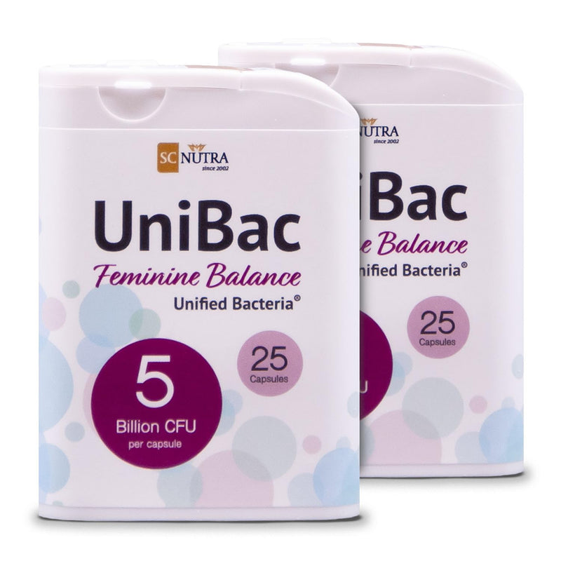 UniBac Feminine Balance – Unified Bacteria – Probiotics for Women – Vaginal & Intimate Flora Support – Lactobacillus reuteri RC-14® & Lactobacillus rhamnosus GR-1® – Vegan Capsules (50 Count)