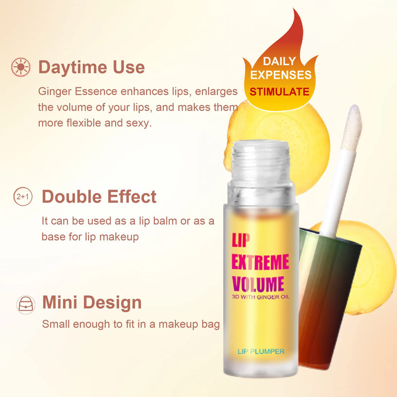 Lip Plumper Extreme - Plumping Lip Gloss - Clear Lip Plump Gloss -Lip Enhancer Plumper - Lip Moisturizer for Dry Lips - Lip Filler Plumper - Volumize Lips Instantly for Thicker & Fuller Lips