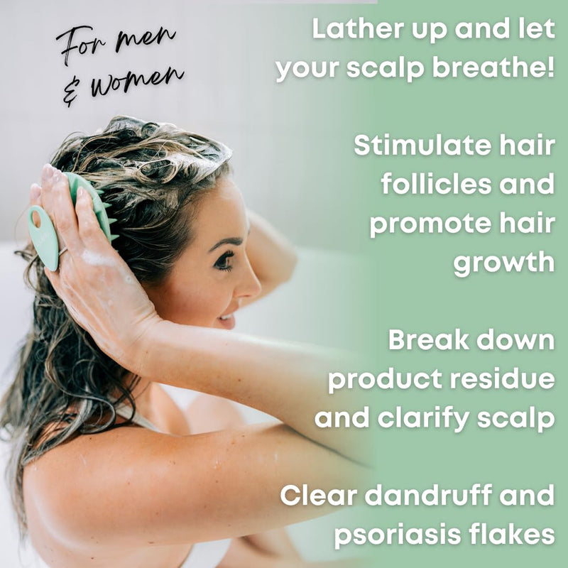 Scalp Exfoliator - Spa Accessory for Hair Washing, Scalp Stimulation and Promotion of Hair Growth - Essential Beauty Tool for Teen Girls Dove Grey
