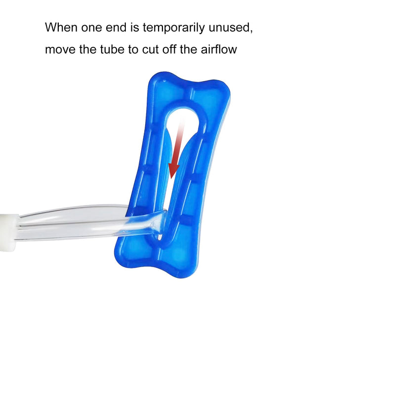 [Australia] - 10 Pcs Tee Oxygen Tubes Splitter, 3 Ways Oxygen Tubing with Valve, Comes with Male/Female Connector 