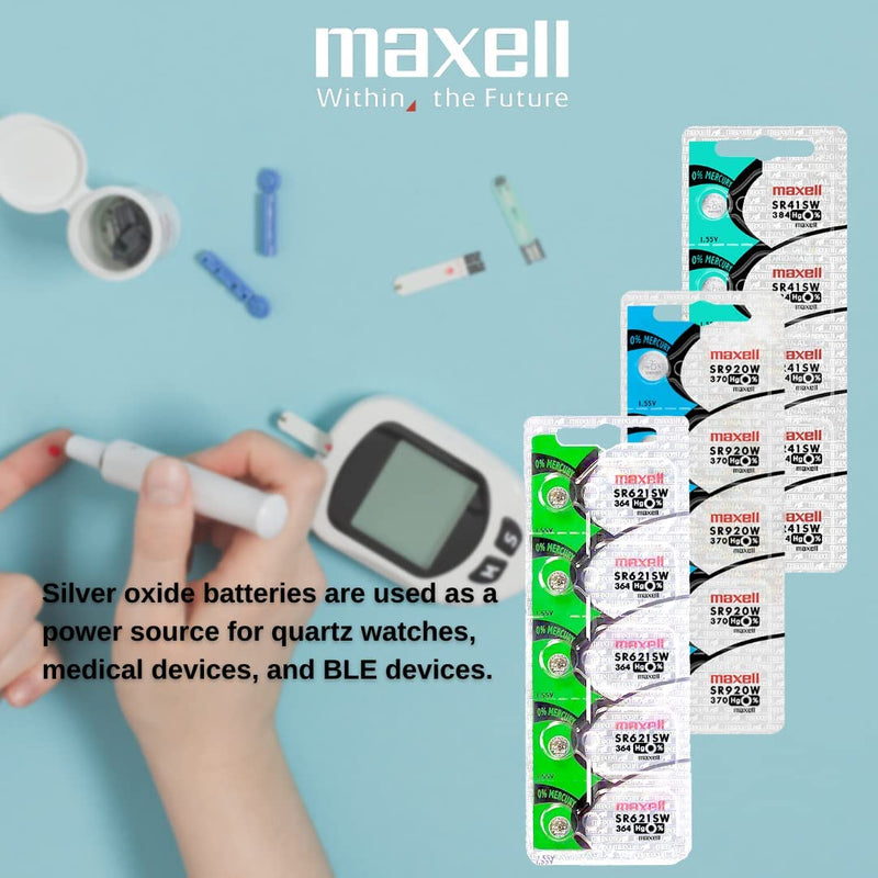 [Australia] - Maxell Watch Battery Button cell SR621SW SR-621SW 364 (Pack of 5) 