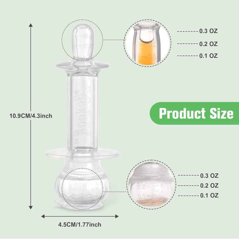 [Australia] - haakaa Baby Medicine Dispenser,Syringe for Liquid,Unique Silicone Ball Design, Dual-Angled Ports,One-Handed Operation,0 Months+ 