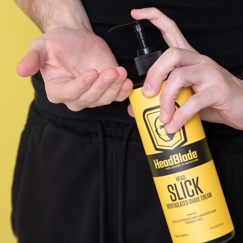 HeadBlade HeadSlick Shave Cream 8 oz for Smooth Headshaving for Bald Men, Helps with Irritation, Redness, & Razor Burn 8 Ounce (Pack of 1)
