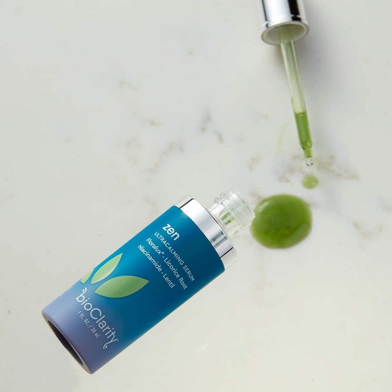 BioClarity 3-Step Ultra Calming Routine for Redness-Prone Skin | 100% Vegan | Gentle Clean and Hydrate Face | Contains Cucuber, Green Tea, Chamomile, Floralux, Vitamin B3, Lentil, Argan, Olive