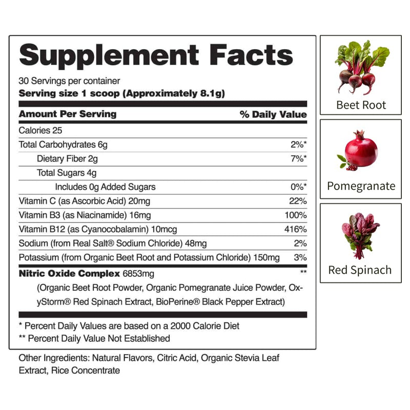 [Australia] - Snap Supplements USDA Organic Beet Root Powder, 3-in-1 Nitric Oxide Supplement, Support Healthy Blood Circulation, 250g (Mixed Berry) Original Berry 