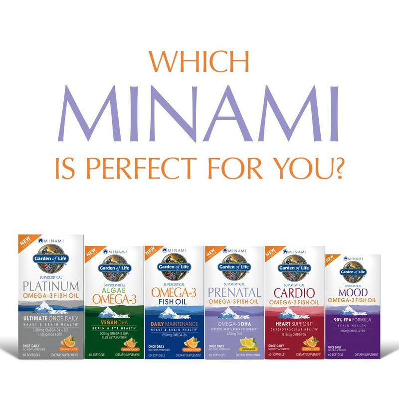 [Australia] - Garden of Life Prenatal DHA Omega 3 Fish Oil - Minami Natural Prenatal, 60 Softgels Lemon 60 Count (Pack of 1) 