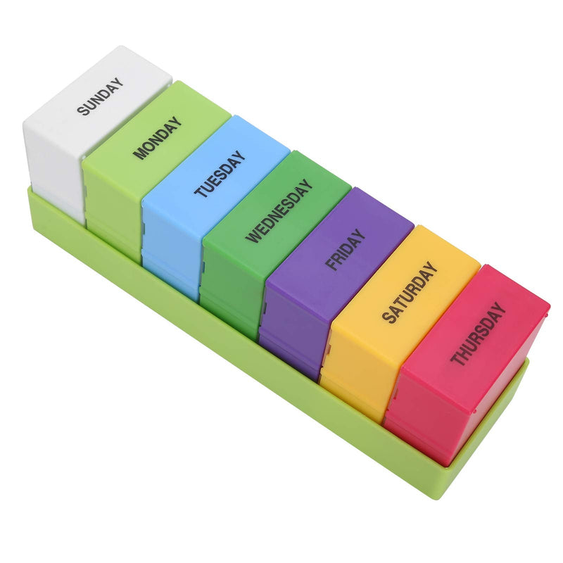 ZJchao Weekly Portable Pills Organizer Box Container 4 Times a Day Large Capacity Weekly Jewelry Case for Pills Vitamin Fish Oil Supplements