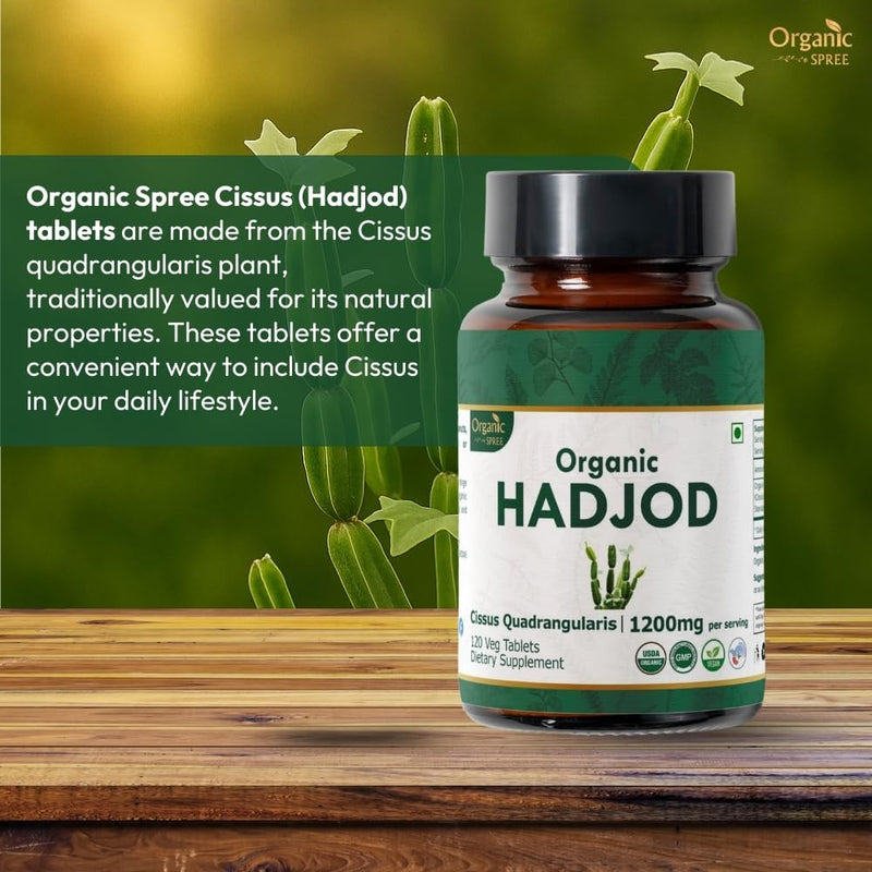 [Australia] - Hadjod 120 Tablets ‚Äì USDA Organic Cissus Quadrangularis ‚Äì Supports Joint Strength & Mobility* 1 