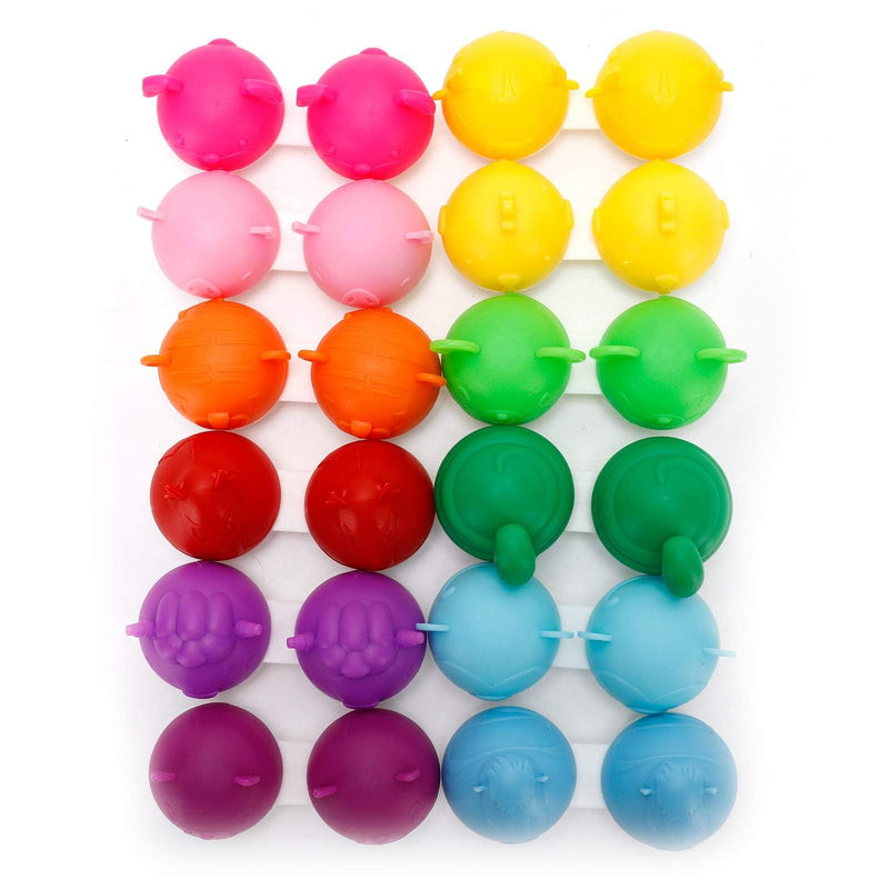 [Australia] - 12 Pack Colored Contact Lens Case, Cute Animal Contact Lens Case Large Box Holder No Leak Dustproof Contact Lens Case Organizer with Carry Box 