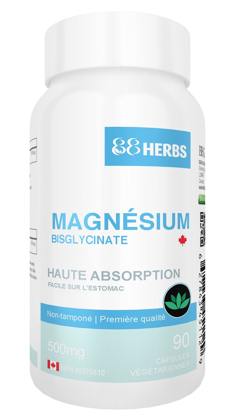 Magnesium Bisglycinate – Highest Absorption – Premium Grade – No Fillers – Non Buffered – 90 Veg Caps – 500mg Magnesium Bisglycinate per Cap (50mg Elemental Magnesium)