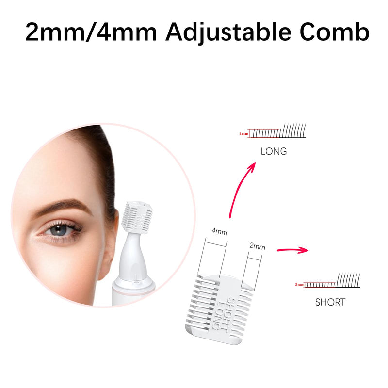 [Australia] - Antomoness Electric Eyebrow Trimmer for Women Hair Remover for Eyebrow Nose Face and Body Hair Removal with LED Light and Lithium-Powered Rechargeable Painless 