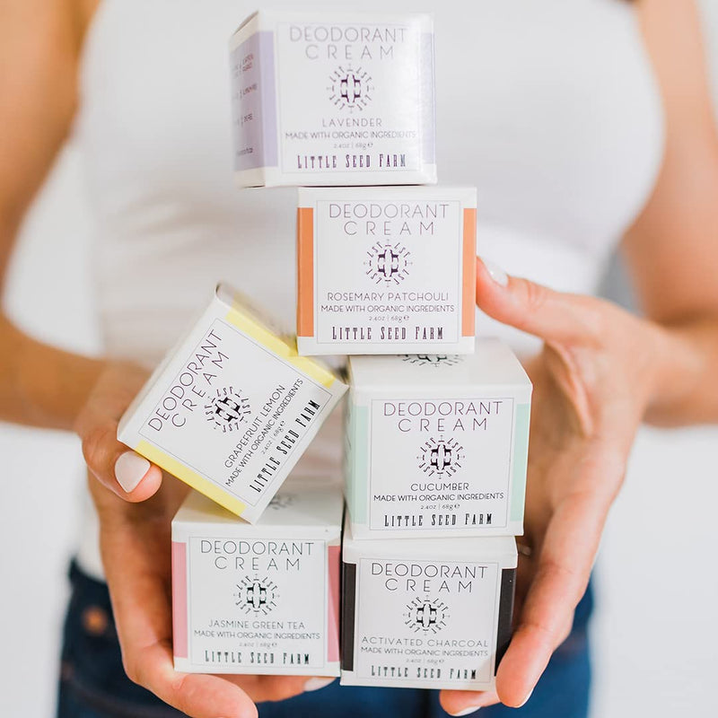 [Australia] - Little Seed Farm All Natural Deodorant Cream, Aluminum Free Deodorant for Women or Men, 2.4 Ounce - Activated Charcoal 