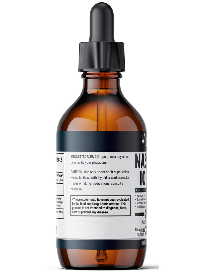 [Australia] - Nascent Iodine Organic | 2800mcg | Potassium Iodide | Iodine Supplement | Iodine Drops | Vegan | Clear Color | Large 2oz 