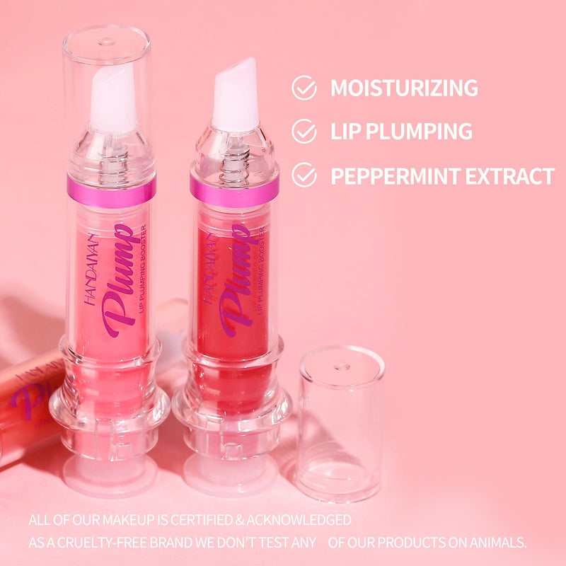 Lip Plumper Gloss, Plumping Lip Oil with Chili Extract, Spicy Lip Plumper for Women Girls, Fuller Lips Instantly, Moisturizing, High-Shine and Moisturizing (01#) 01#