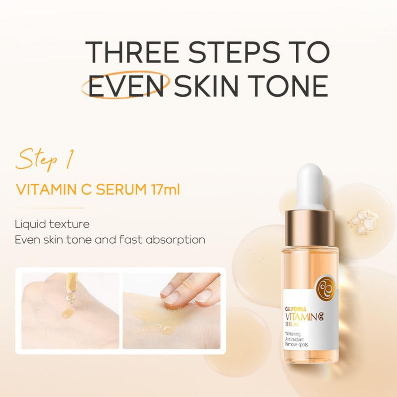 Skincare Set Gifts for Teenagers Girls, Vitamin C Skin Care Set Travel Size Skin Care Set Hydrating Skin Reduce Wrinkles Includes Face Serum,Eye Cream,Face Cream Smoothing Fine Lines（3PCS）
