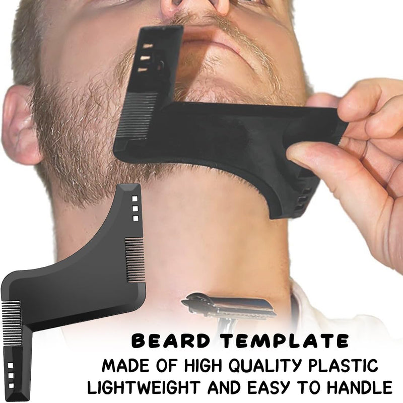 [Australia] - Beard stencil - 2 pieces beard shaper, beard shaving stencil, beard contours, beard stencil, men's beard styler, beard shaper, beard design accessories for perfect beard styling 