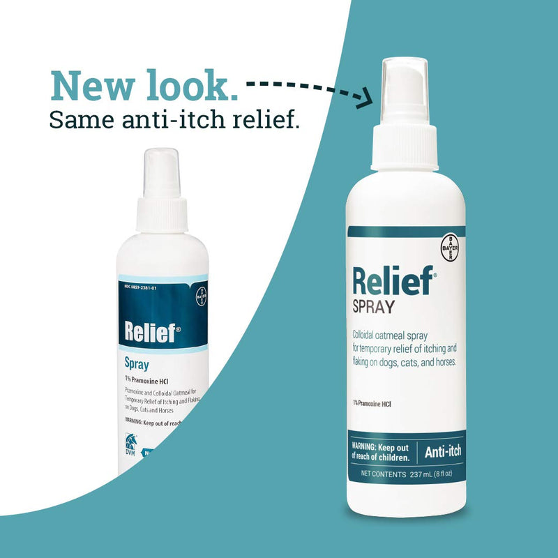 Relief Spray, Temporary Relief of itching and flaking, for Dogs, Cats and Horses, 8 oz (Pack of 2) Pack of 2 - PawsPlanet Australia