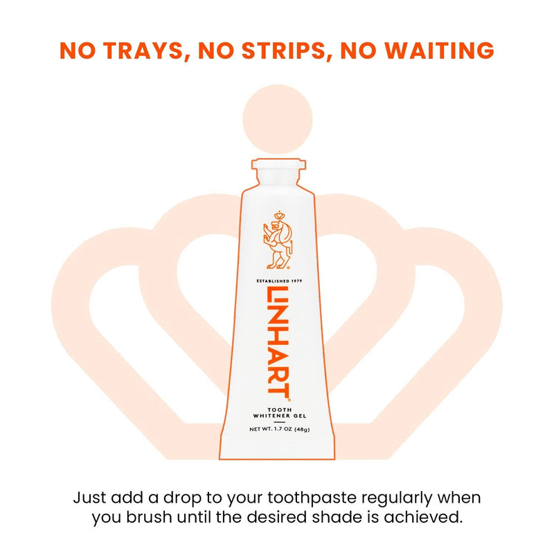 [Australia] - LINHART Teeth Whitener Gel with Hydrogen Peroxide, Tooth Whitener for Sensitive and Normal Teeth - No Sensitivity, Effective, Whitens Teeth with 50% More Strength 
