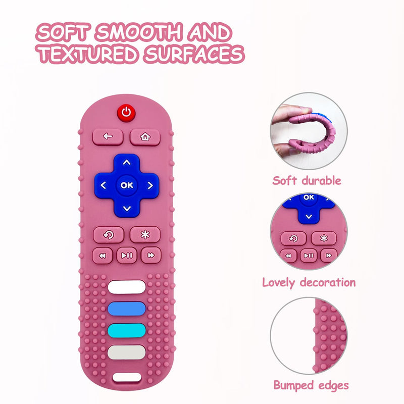 [Australia] - Baby Silicone Teething Toys, Toy Remote for Toddlers 6-18 Months, Kids Remote Teething Toy, TV Remote Teether Toys, BPA Free & Refrigerator Safe Black-01 