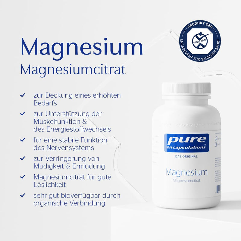 [Australia] - Pure Encapsulations - Magnesium Citrate - 90 vegan capsules 109 g (pack of 1) 