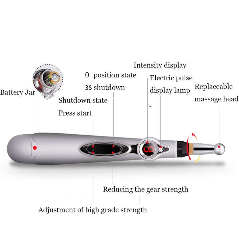 [Australia] - Electronic Acupuncture Pen, 3-in-1 Meridian Energy Pen for Pain Relief, Pain Relief Therapy, Electric Meridians Acupuncture Machine 