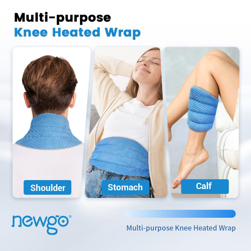 [Australia] - NEWGO Heat Pad Grain Pillow for Knees, Microwave Natural Knee Hot Water Bottle for Relieving Knee Pain and Arthritis, Muscle and Joint Stiffness Super Soft Fabric 