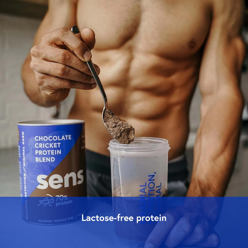SENS Protein Powder x Adam Ondra, All-Natural Protein Powder, Protein Powder Without Lactose, Cricket Protein Shake with Insect Protein (455g, Banana) 455g