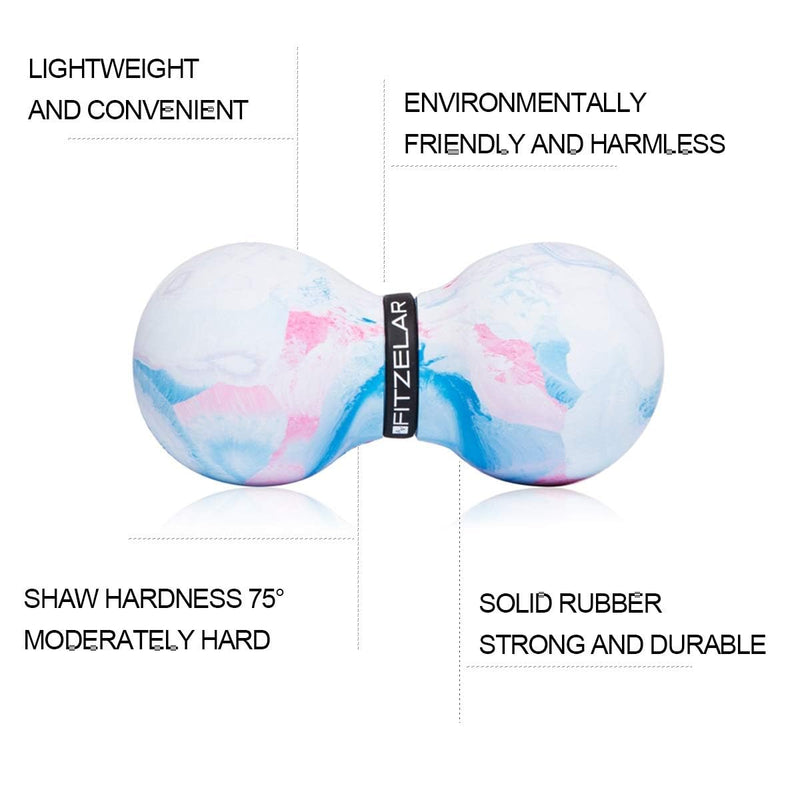 [Australia] - Double Lacrosse Massage Ball for Myofascial Release, SGS Certification, Massage Deep Tissue for Waist Back Feet, Trigger Point Therapy, Muscle Knots, Peanut Massage Ball for Muscle Pain Blue 