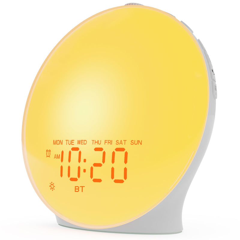 [Australia] - JALL Sunrise Alarm Clock White Noise Sound Machine with 22 Soothing Sounds, 17 NightLights, Bluetooth Speaker, Wake Up Light Alarm Clock for Bedrooms, Heavy Sleepers, Ideal Gift for Baby, Kids Seniors 