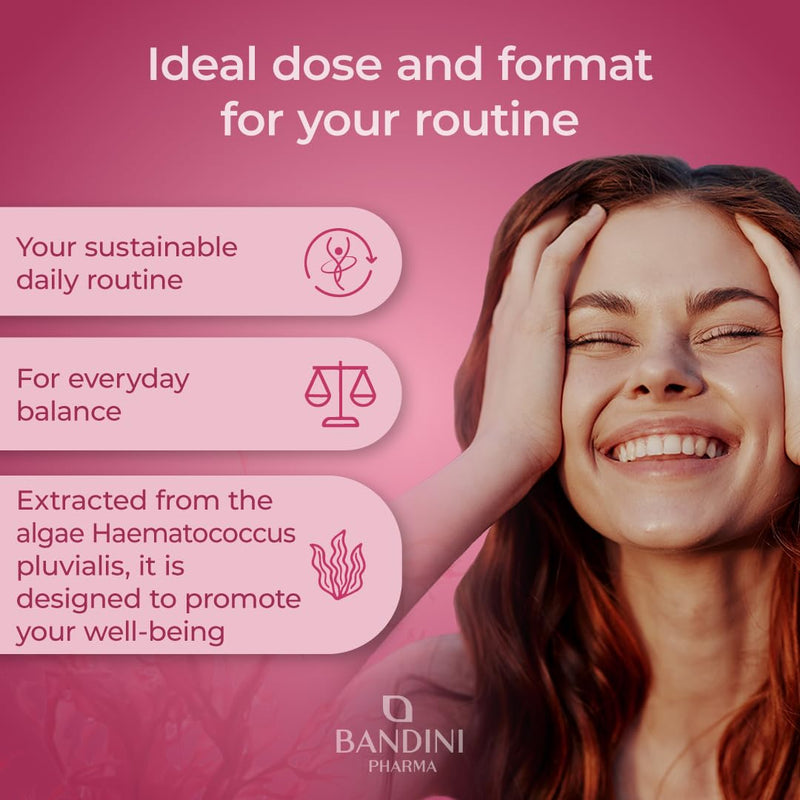 Bandini® Pure Astaxanthin 18 mg | 270 High Strength Capsules | 9 months supply | Powerful antioxidant from Haematococcus Pluvialis algae | Astaxantine Supplement, Magnesium stearate & GMO-free | Vegan