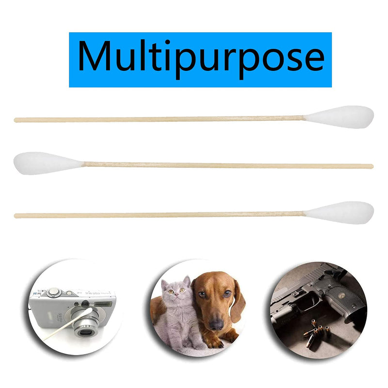 6 Inch Long Cotton Swabs (Large Size) 200pcs for Pets, Gun Cleaning or Makeup 200 - PawsPlanet Australia