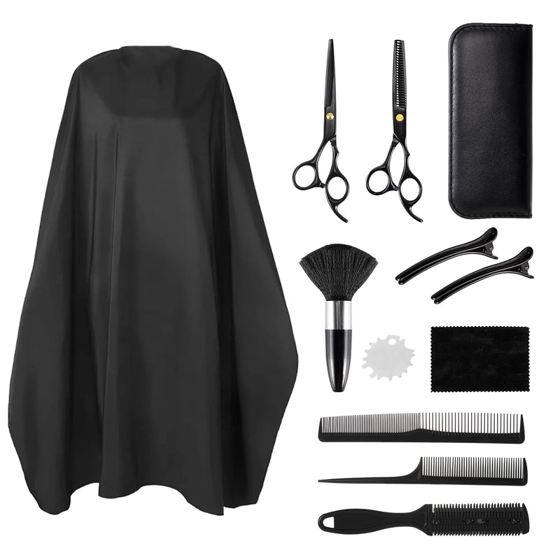 [Australia] - Hairdressing scissors set, 6.7 inch hair cutting scissors, hair scissors, thinning scissors set, professional hair cutting scissors for women, men, children, pets, hairdressing accessories for hair and beard, hairdressing cape, comb 