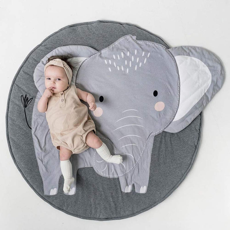 [Australia] - Ultra Soft Indoor Modern Area Rugs, Cartoon Pattern Baby Play Mat Pad Crawling Blanket Carpet Decor for Children Bedroom Home Décor(Elephant) Elephant 