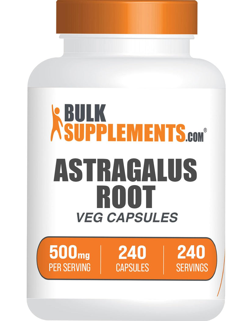 [Australia] - BulkSupplements.com Astragalus Capsules - from Astragalus Root, Astragalus Supplement - Vegan, 1 Capsule per Serving, 240 Veg Capsules (Pack of 1) 
