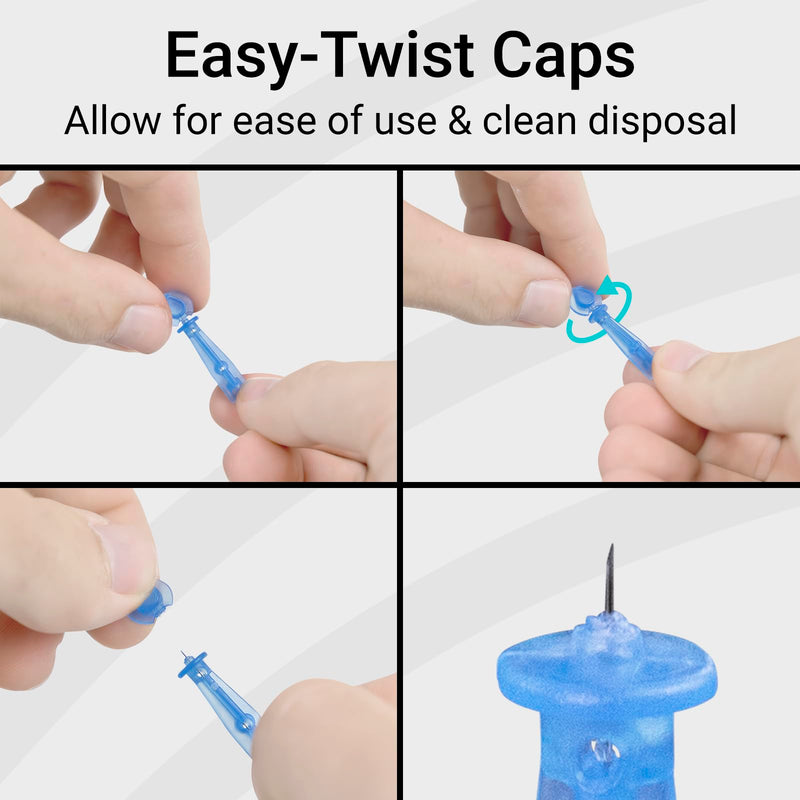 [Australia] - Easy-Twist Lancets for Diabetes Blood Sugar Extraction Testing, 30 Gauge Single Use Disposable Finger Pricker Needle Pen for Glucose Monitoring Devices (300 Easy-Twist Lancets) 300 Easy-Twist Lancets 
