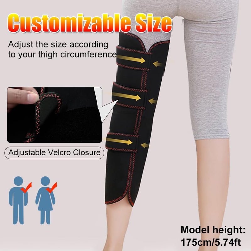 Woolala Heated Leg Warmer, Electric Heating Pad for Thigh & Knee & Calf | Therapy Heated Knee Brace Calf Warmer for Better Circulation, Pain Relief, Adjustable Size for Left or Right