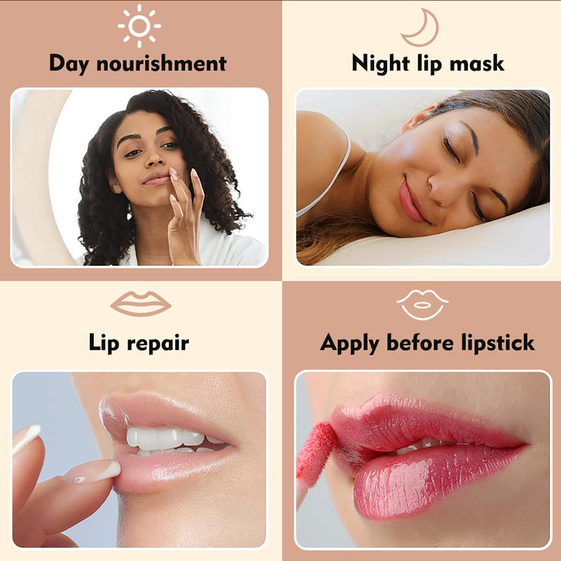 Honey Lip Balm, Vitamin E Nourishing Moisturizing Sleeping Lip Mask Hydrating & Prevention Dry And Cracked Lip (Honey) Honey
